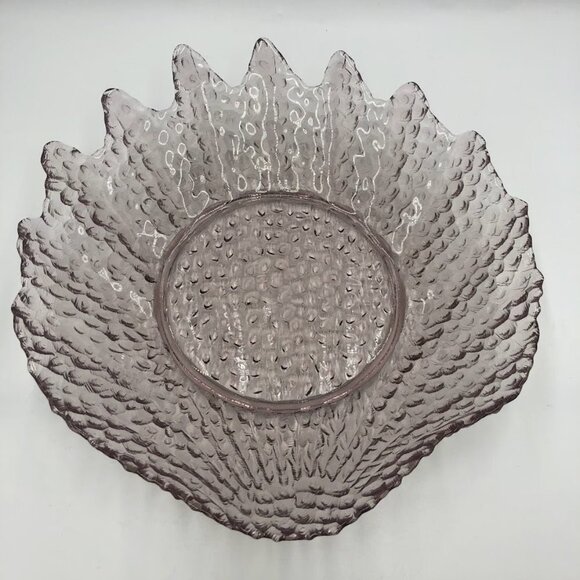 Pink Shell Shaped Appetizer Snack Bowls Set of 7 Scallop Edges 1 Big 6 Small - Picture 5 of 16